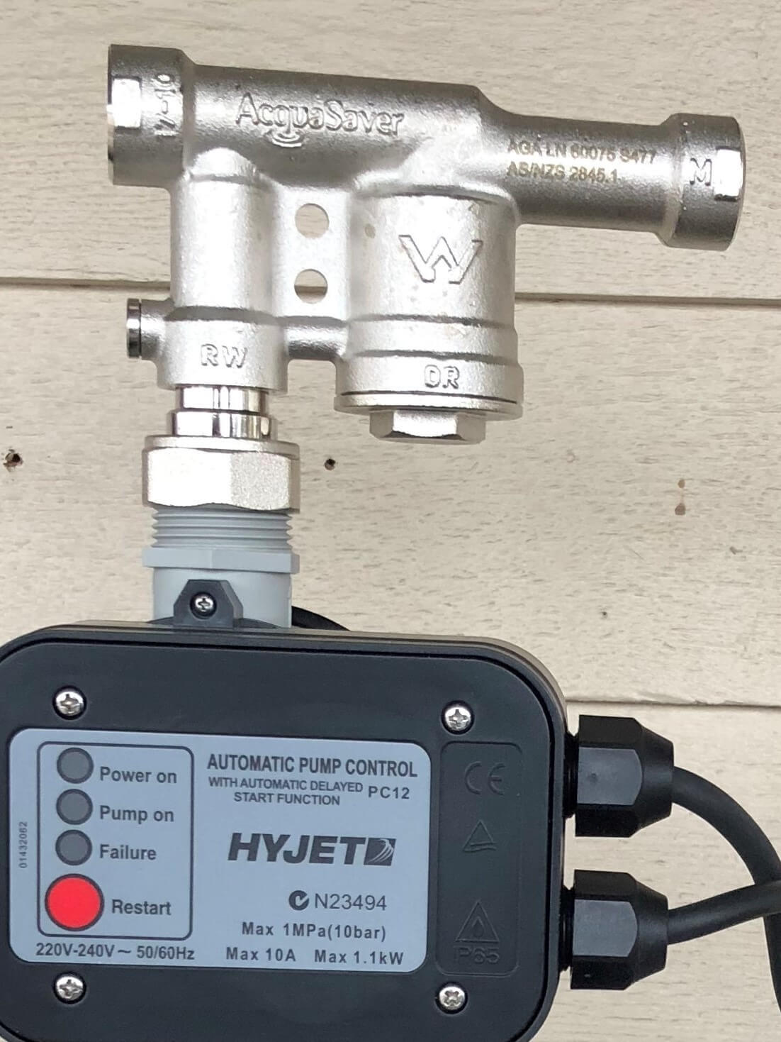 MHR20-550, HSJ550 Pump With MHR20 Aquasaver Rain/mains Changeover Valve - Image 5